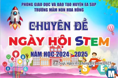 🎊🎉🎊Sôi nổi ngày hội STEM tại trường Mầm non Hoa Hồng – Huyện Ea Súp☘️ ⛳️Thông qua hoạt động nhằm nâng cao nhận thức, hiểu biết và kỹ năng  về “Áp dụng phương pháp giáo dục STEM”  🍀Nâng cao chất lượng thực hiện chương trình giáo dục mầm non”, góp phần thực hiện tốt việc đổi mới nội dung, phương pháp, nâng cao chất lượng giáo dục phát triển toàn diện cho trẻ.